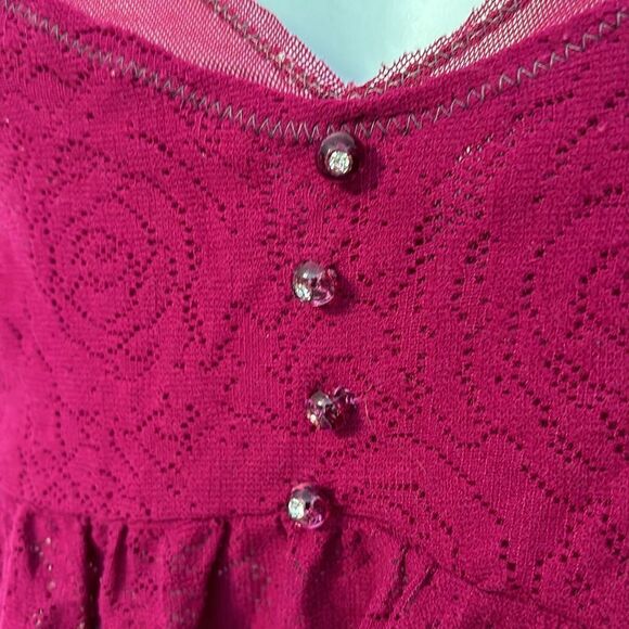 Free People Lace and Mesh Babydoll Mini Dress Large - Picture 5 of 7
